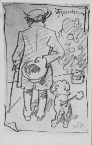 Arthur Schopenhauer und sein Pudel Atma